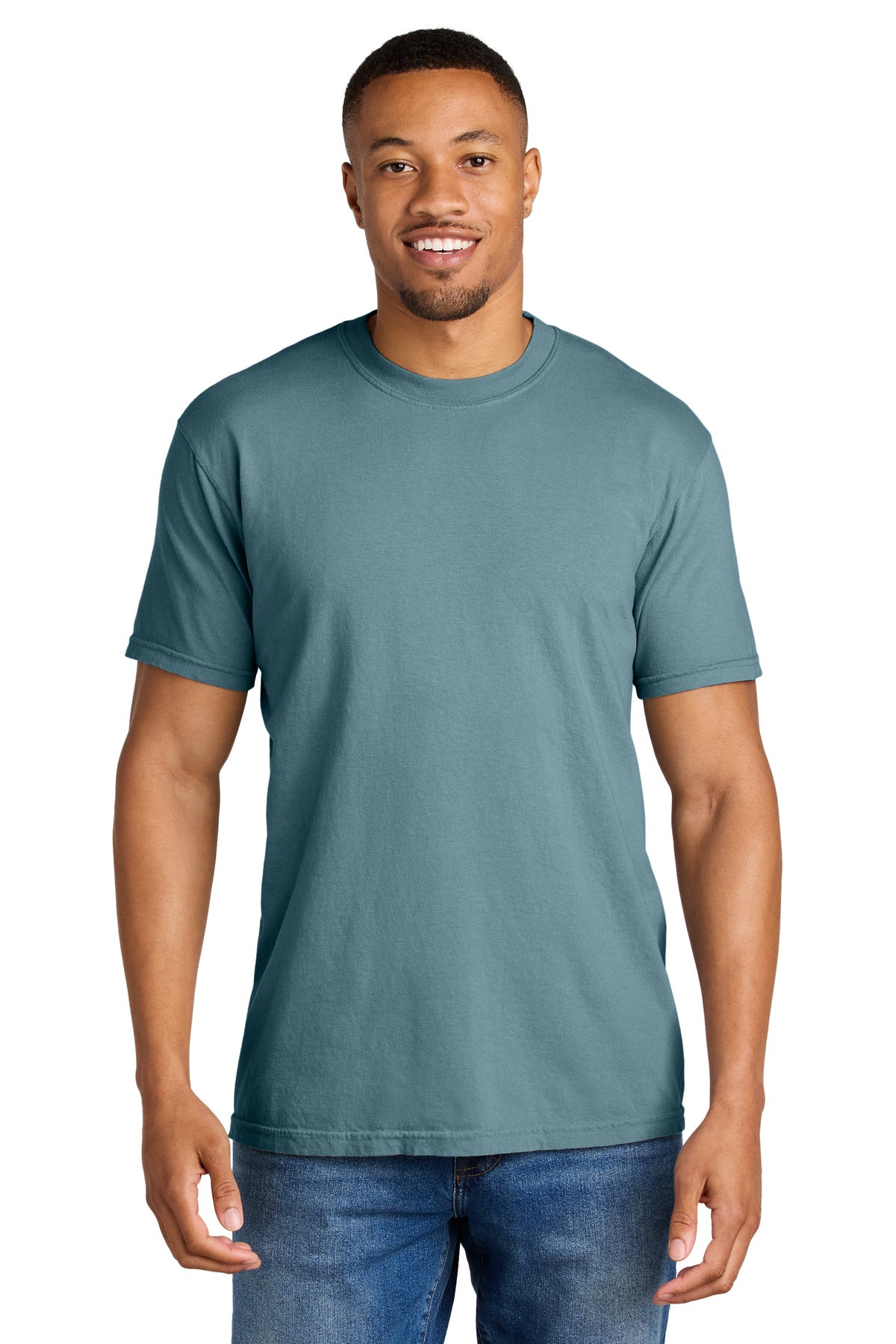 Custom Embroidered Comfort Colors T-Shirts  in Ice Blue