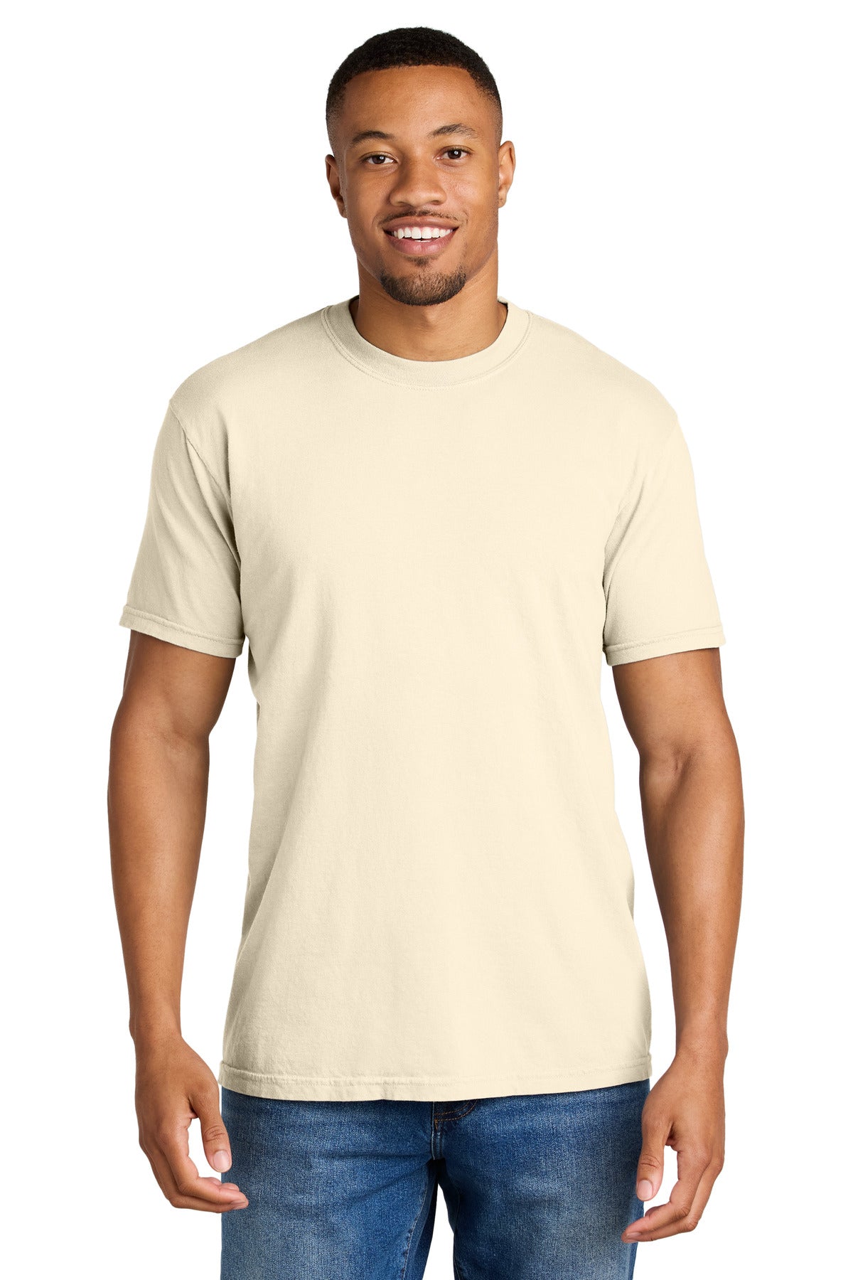 Custom Embroidered Comfort Colors T-Shirts  in Ivory