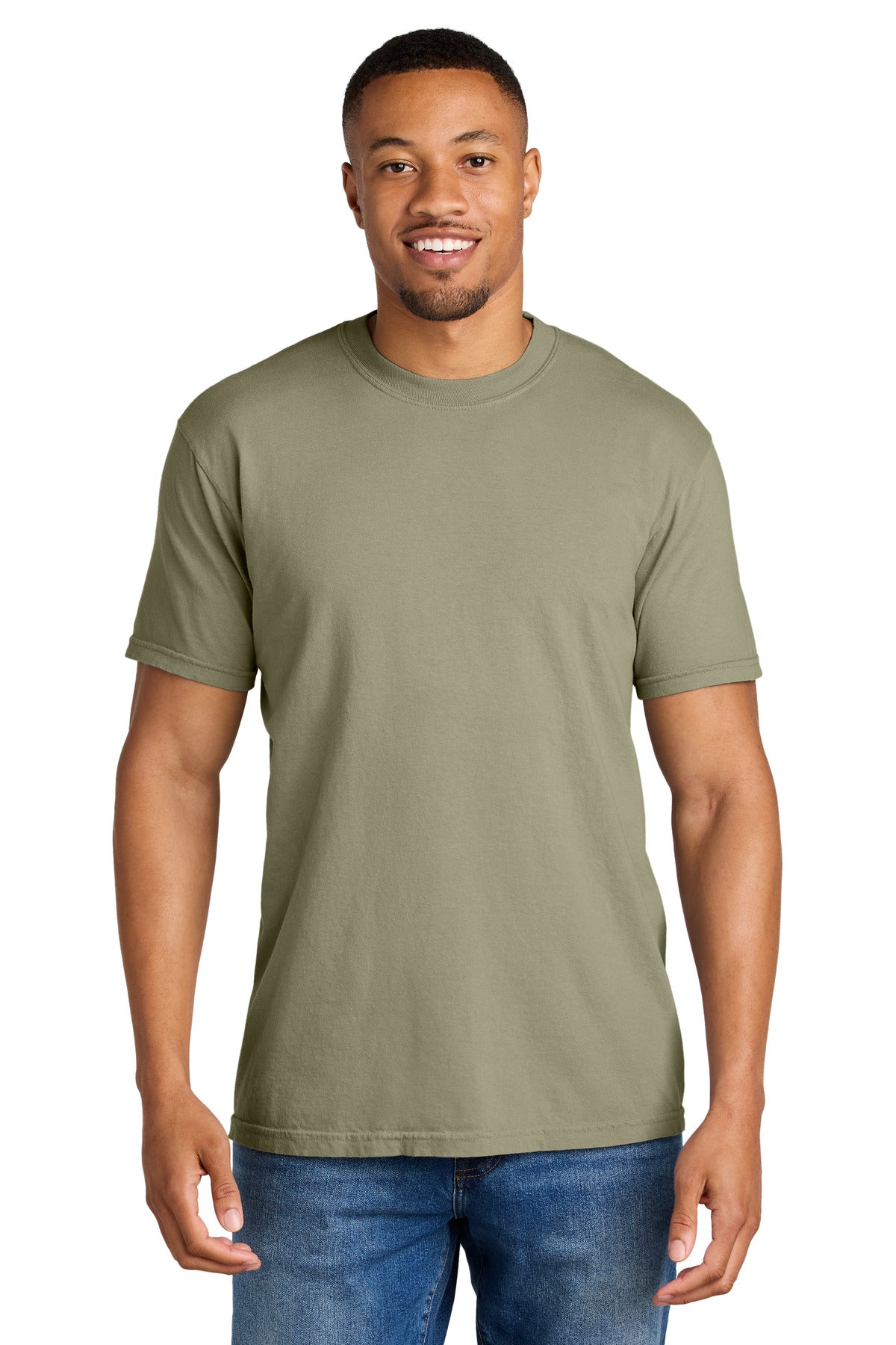 Custom Embroidered Comfort Colors T-Shirts  in Khaki