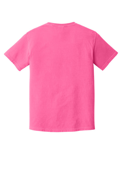 Custom Embroidered Comfort Colors T-Shirts  in Neon Pink
