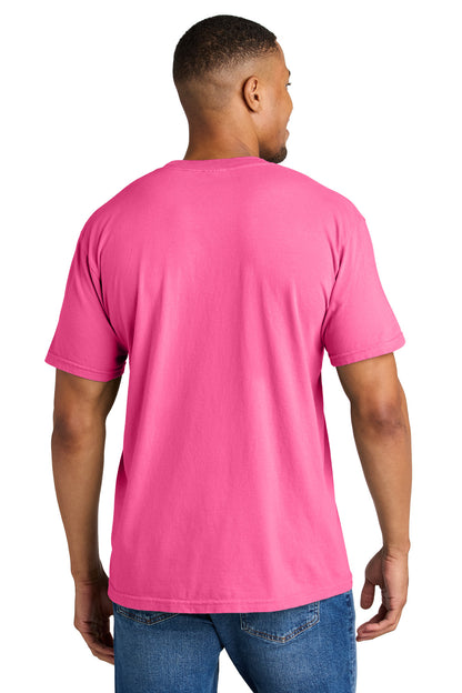 Custom Embroidered Comfort Colors T-Shirts  in Neon Pink
