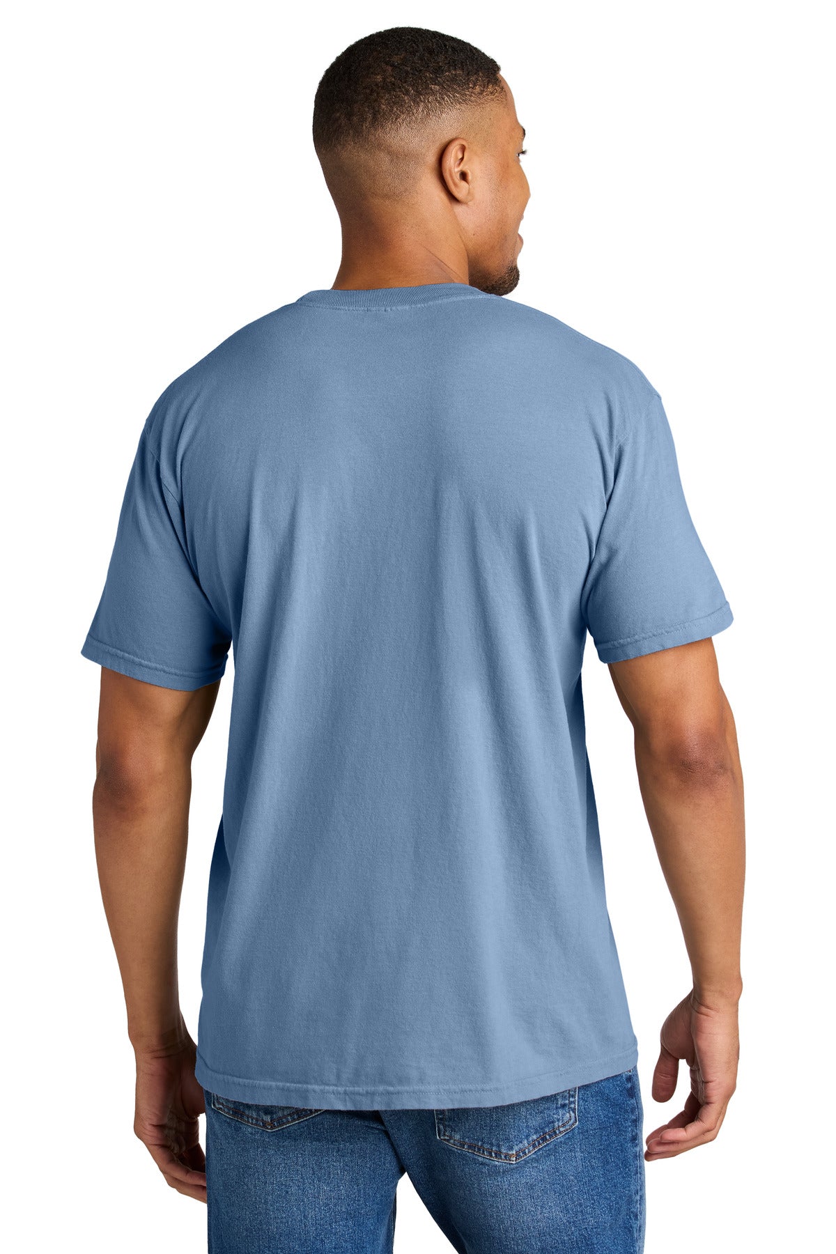 Custom Embroidered Comfort Colors T-Shirts  in Washed Denim