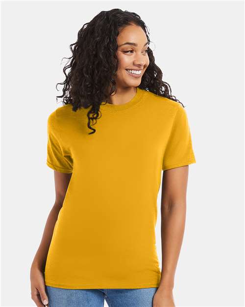 Custom Embroidered  Hanes Beefy-T® T-Shirt 5180 Gold