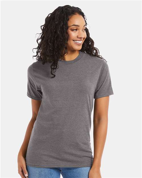 Custom Embroidered  Hanes Beefy-T® T-Shirt 5180 Oxford Grey