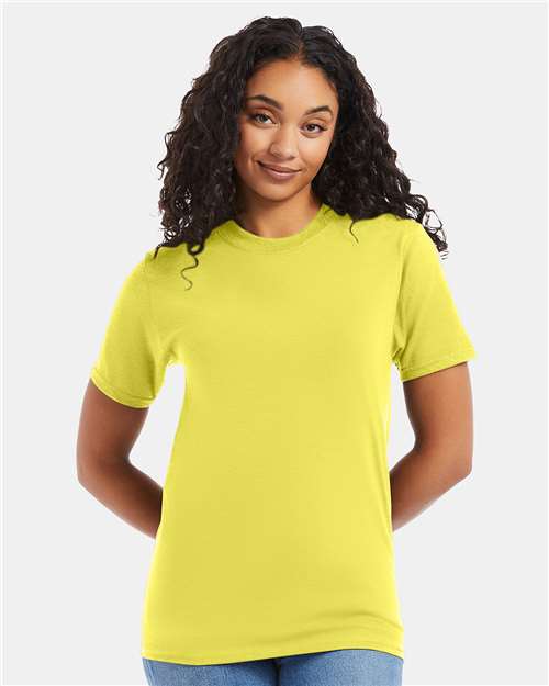 Custom Embroidered  Hanes Beefy-T® T-Shirt 5180 Yellow