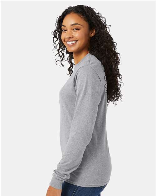 Hanes Essential-T Long Sleeve T-Shirt 5286 Light Steel