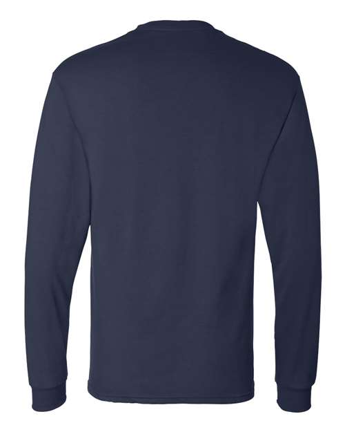 Hanes Essential-T Long Sleeve T-Shirt 5286 Navy