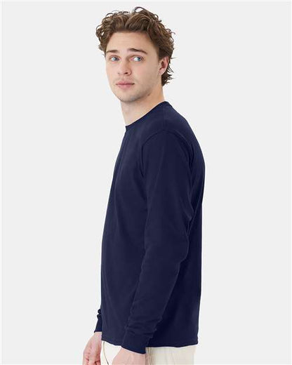 Hanes Essential-T Long Sleeve T-Shirt 5286 Navy