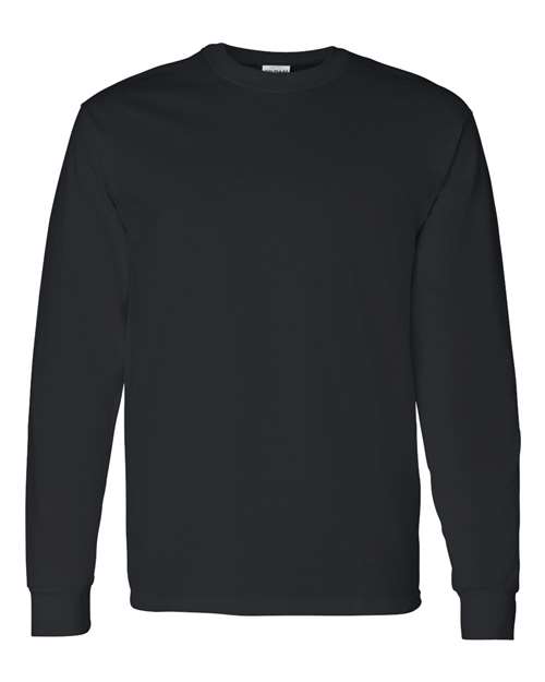 Gildan Heavy Cotton™ Long Sleeve T-Shirt 5400 Black Custom Embroidered Business Logo