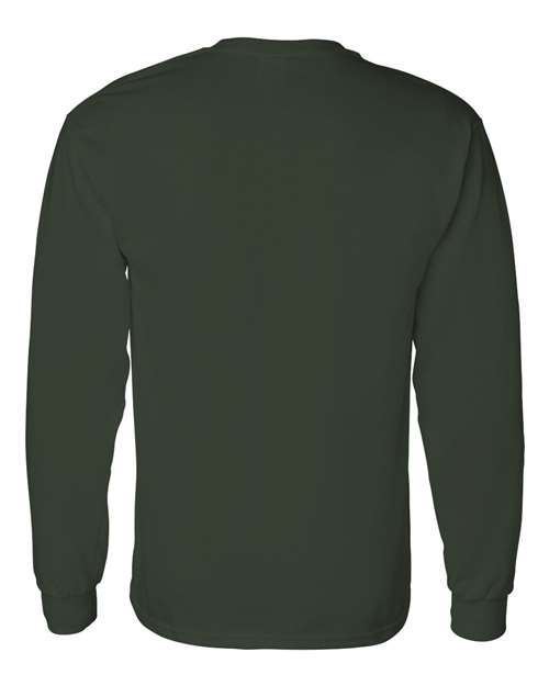 Gildan Heavy Cotton™ Long Sleeve T-Shirt 5400 Forest Custom Embroidered Business Logo