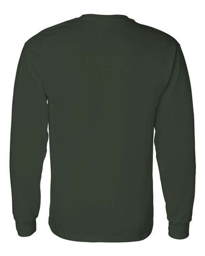 Gildan Heavy Cotton™ Long Sleeve T-Shirt 5400 Forest Custom Embroidered Business Logo