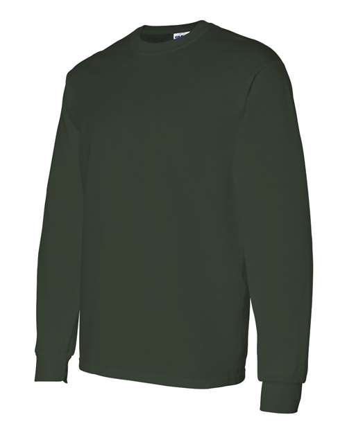 Gildan Heavy Cotton™ Long Sleeve T-Shirt 5400 Dark Heather Custom Embroidered Business Logo