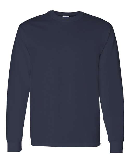 Gildan Heavy Cotton™ Long Sleeve T-Shirt 5400 Navy Custom Embroidered Business Logo