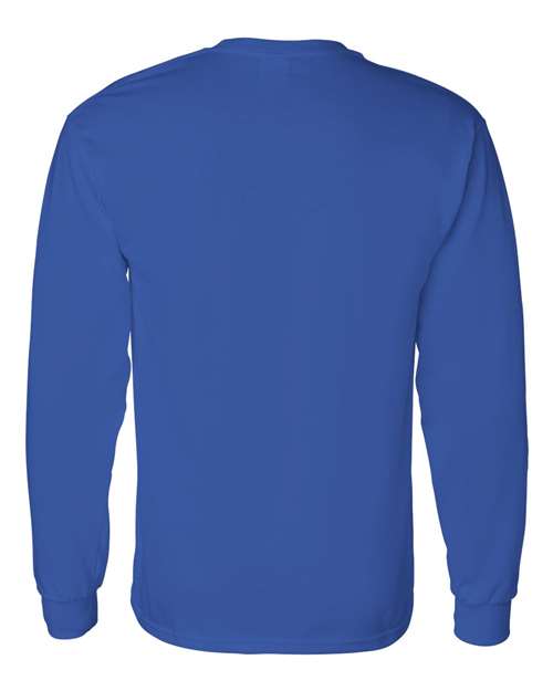 Gildan Heavy Cotton™ Long Sleeve T-Shirt 5400 Royal Custom Embroidered Business Logo