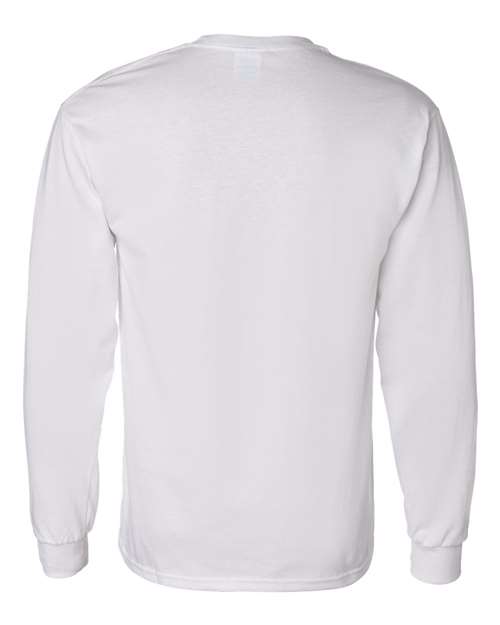Gildan Heavy Cotton™ Long Sleeve T-Shirt 5400 Sport Grey Custom Embroidered Business Logo