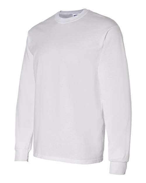 Gildan Heavy Cotton™ Long Sleeve T-Shirt 5400 Sport Grey Custom Embroidered Business Logo