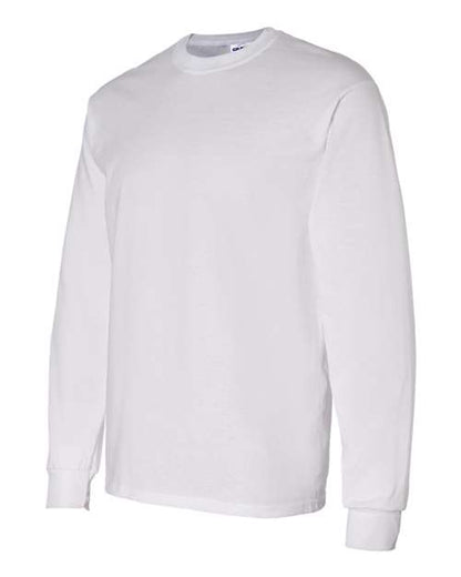 Gildan Heavy Cotton™ Long Sleeve T-Shirt 5400 Sport Grey Custom Embroidered Business Logo