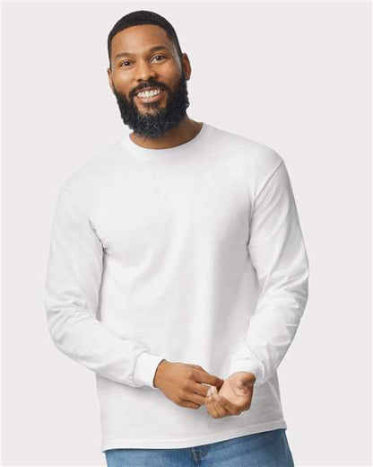 Custom Embroidered  Gildan Heavy Cotton™ Long Sleeve T-Shirt 5400 White