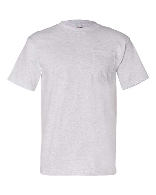 Bayside USA-Made Pocket T-Shirt 7100 Ash