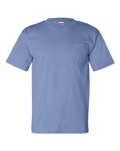 Bayside USA-Made Pocket T-Shirt 7100 Carolina Blue