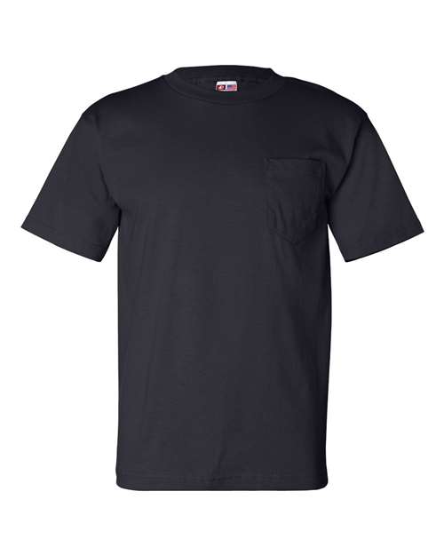 Bayside USA-Made Pocket T-Shirt 7100 Navy