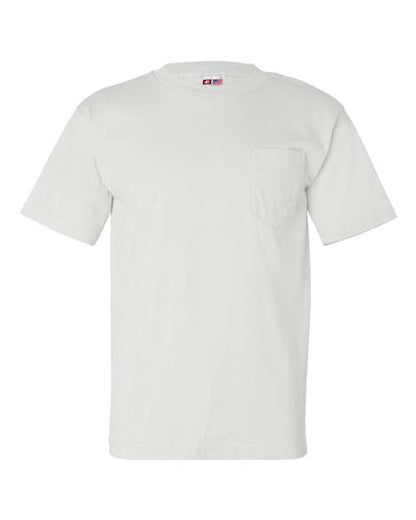 Bayside USA-Made Pocket T-Shirt 7100 White