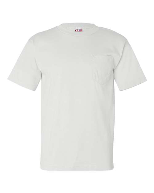 Bayside USA-Made Pocket T-Shirt 7100 White