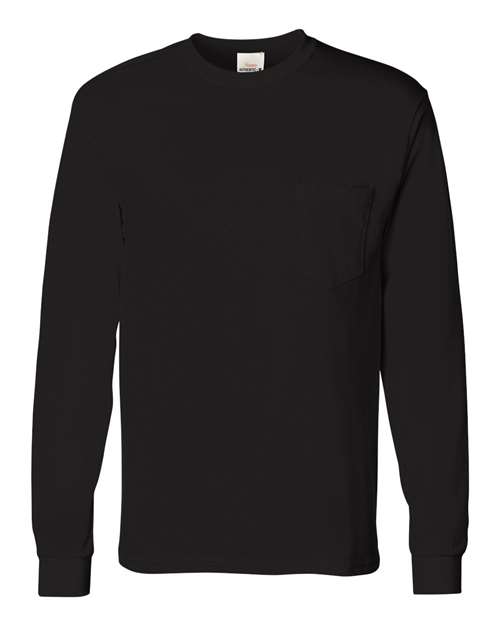 Hanes Authentic Long Sleeve Pocket T-Shirt 5596