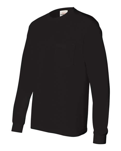 Hanes Authentic Long Sleeve Pocket T-Shirt 5596