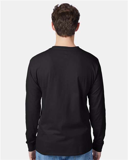 Hanes Authentic Long Sleeve Pocket T-Shirt 5596