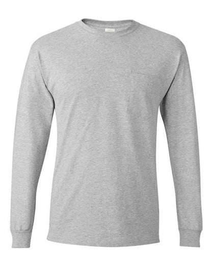 Hanes Authentic Long Sleeve Pocket T-Shirt 5596