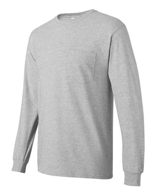 Hanes Authentic Long Sleeve Pocket T-Shirt 5596