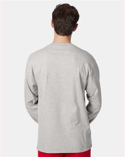 Hanes Authentic Long Sleeve Pocket T-Shirt 5596