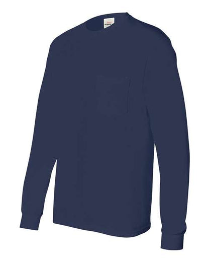Hanes Authentic Long Sleeve Pocket T-Shirt 5596