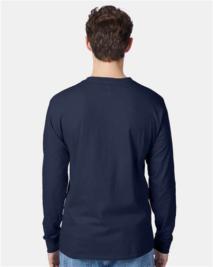 Hanes Authentic Long Sleeve Pocket T-Shirt 5596