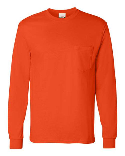 Hanes Authentic Long Sleeve Pocket T-Shirt 5596