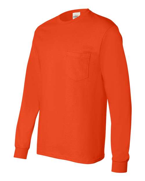 Hanes Authentic Long Sleeve Pocket T-Shirt 5596