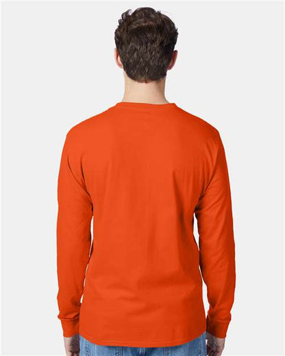 Hanes Authentic Long Sleeve Pocket T-Shirt 5596