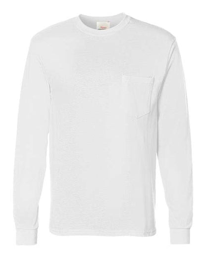 Hanes Authentic Long Sleeve Pocket T-Shirt 5596