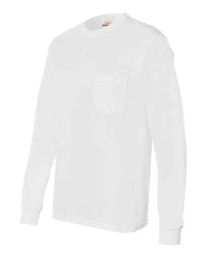 Hanes Authentic Long Sleeve Pocket T-Shirt 5596