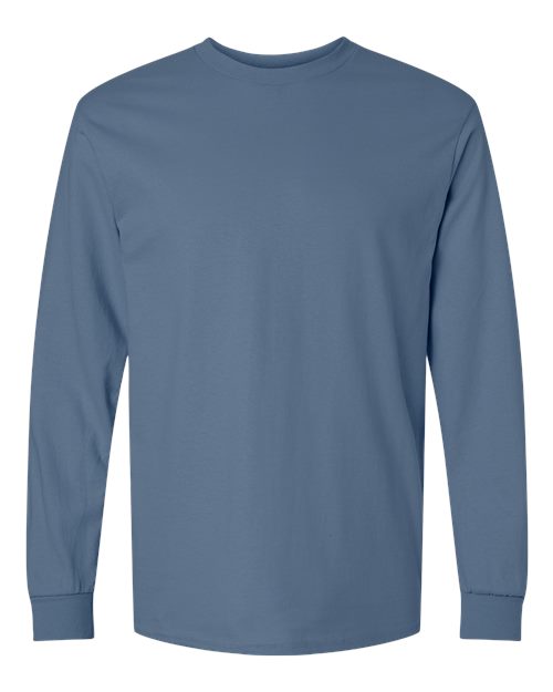 Gildan Ultra Cotton® Long Sleeve T-Shirt 2400 Indigo Blue