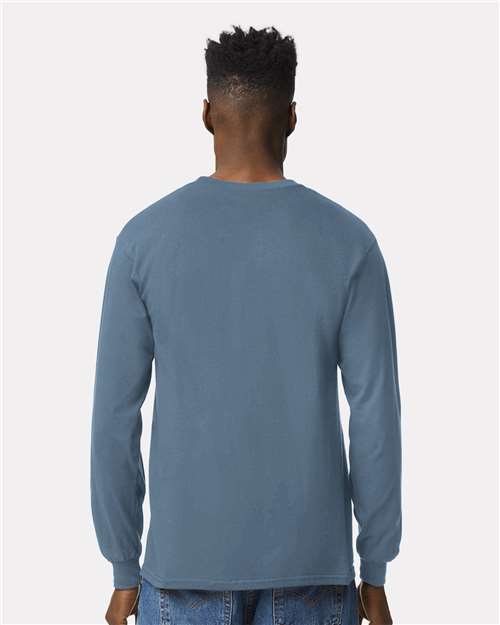 Gildan Ultra Cotton® Long Sleeve T-Shirt 2400 Indigo Blue