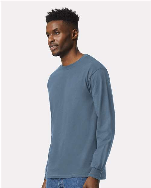 Gildan Ultra Cotton® Long Sleeve T-Shirt 2400 Indigo Blue