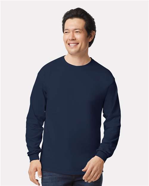 Gildan Ultra Cotton® Long Sleeve T-Shirt 2400 Navy