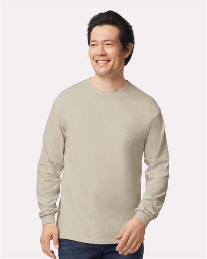Gildan Ultra Cotton® Long Sleeve T-Shirt 2400 Sand