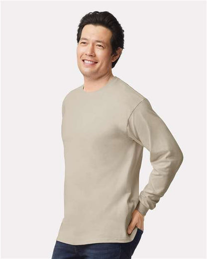 Gildan Ultra Cotton® Long Sleeve T-Shirt 2400 Sand