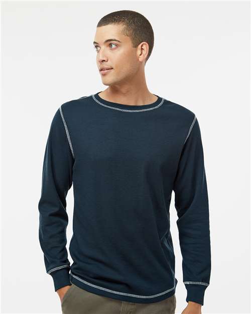Custom Embroidered  J. America Vintage Thermal Long Sleeve T-Shirt 8238  