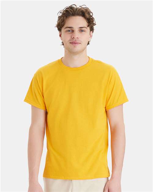 Custom Embroidered  Hanes Ecosmart™ T-Shirt 5170 Gold