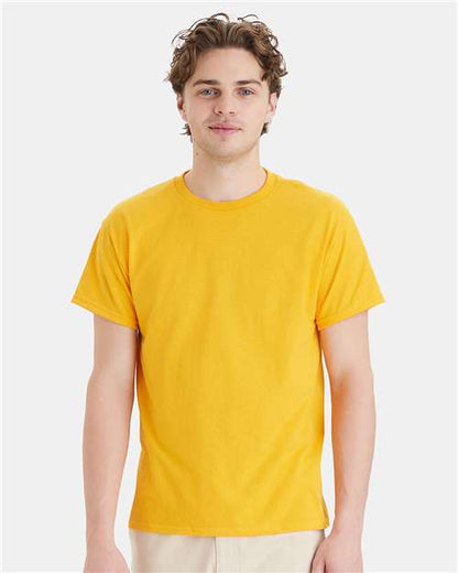 Custom Embroidered  Hanes Ecosmart™ T-Shirt 5170 Gold