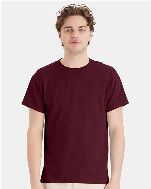 Custom Embroidered  Hanes Ecosmart™ T-Shirt 5170 Maroon